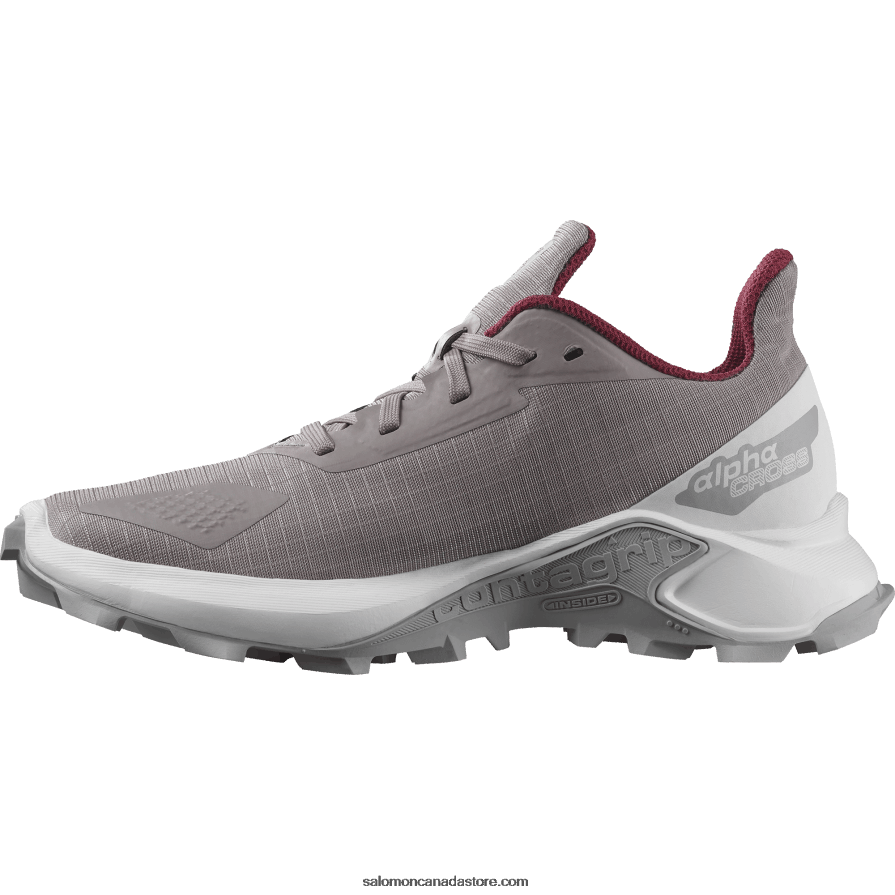 Junior - Kids\' Shoes - Alphacross Blast Salomon Quail/White/Pearl Blue X6B4FZ1350