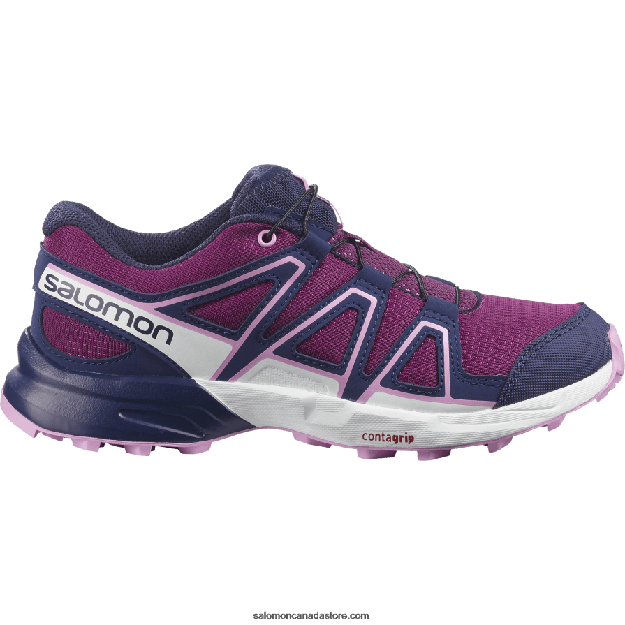 Junior - Kids' Shoes - Speedcross Salomon Plum Caspia/Evening Blue/Orchid X6B4FZ1355