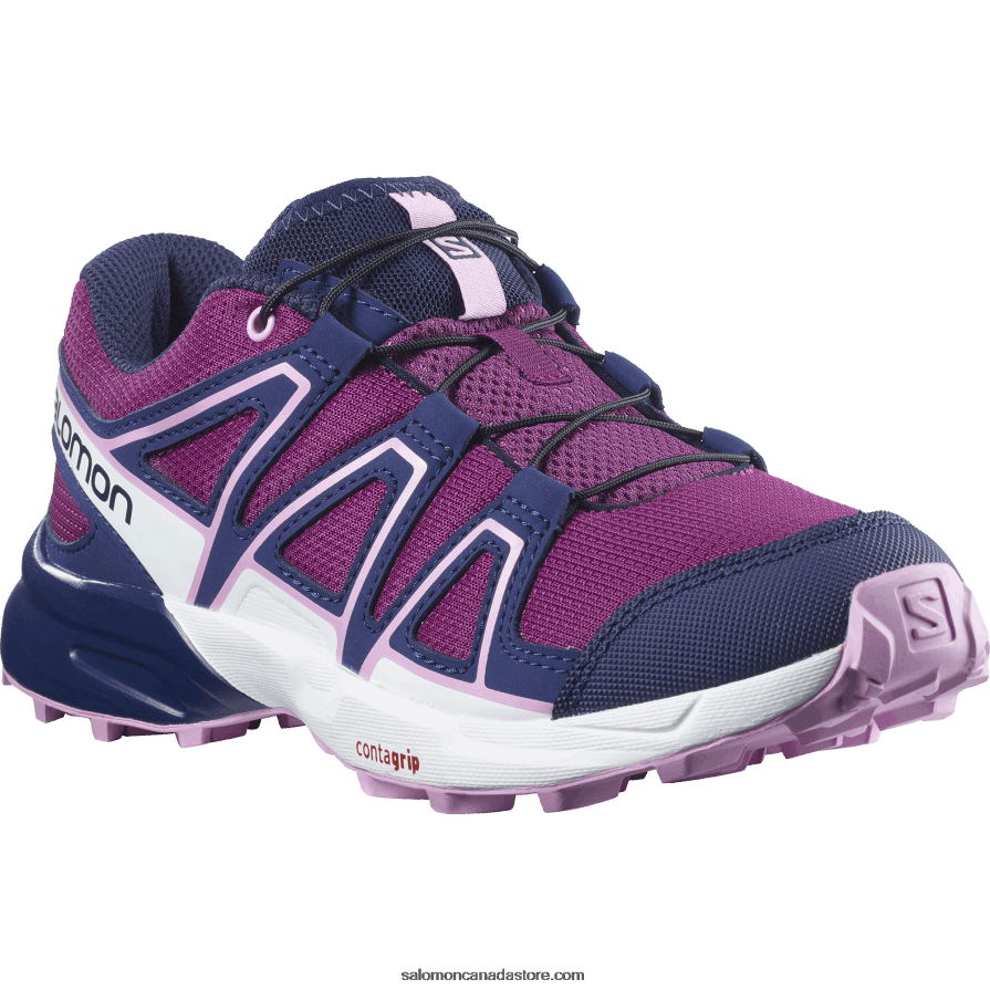 Junior - Kids\' Shoes - Speedcross Salomon Plum Caspia/Evening Blue/Orchid X6B4FZ1355