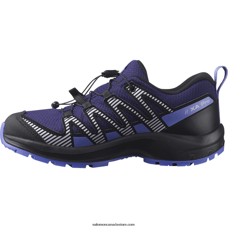 Junior - Kids\' Shoes - Xa Pro V8 Clima Waterproof Salomon Astral Aura/Black/Purple Heather X6B4FZ1359