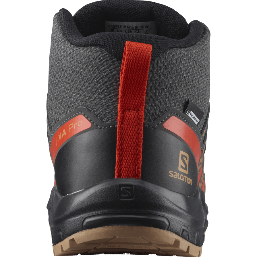 Junior - Kids\' Shoes - Xa Pro V8 Mid Clima Waterproof Salomon Magnet/Acorn/Cherry Tomato X6B4FZ1342