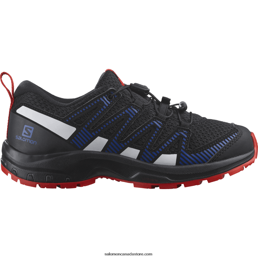 Junior - Kids' Shoes - Xa Pro V8 Salomon Black/Lapis Blue/Fiery Red X6B4FZ1356