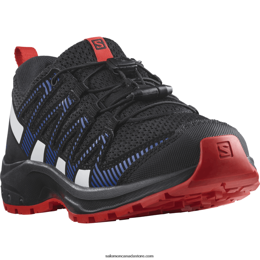 Junior - Kids\' Shoes - Xa Pro V8 Salomon Black/Lapis Blue/Fiery Red X6B4FZ1356