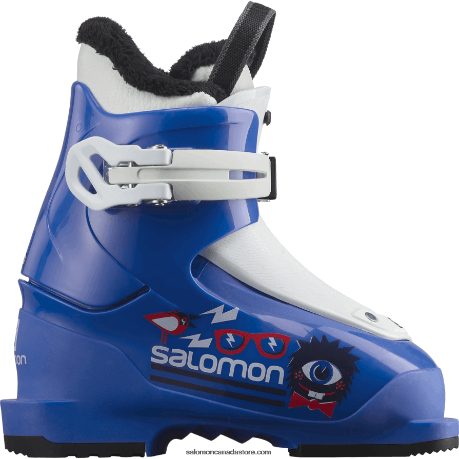 Junior - Kids' All-Mountain Boots - T1 Salomon Race Blue/White X6B4FZ1425