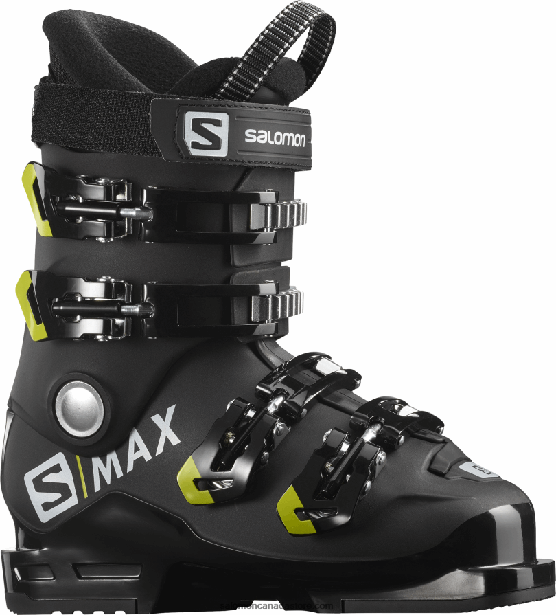 Junior - Kids' On-Piste Boots - S/Max 60 Rt Salomon Black/Acid Green X6B4FZ1375