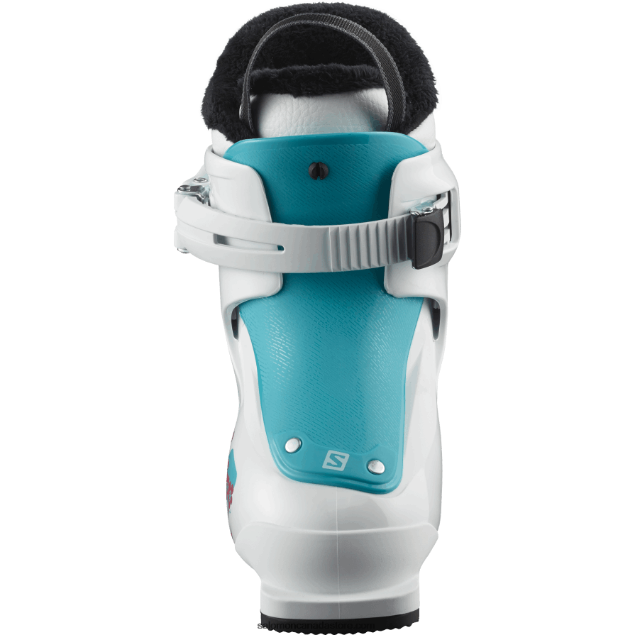 Junior - Kids\' On-Piste Boots - T1 Girly Salomon White/Scuba Blue X6B4FZ1426