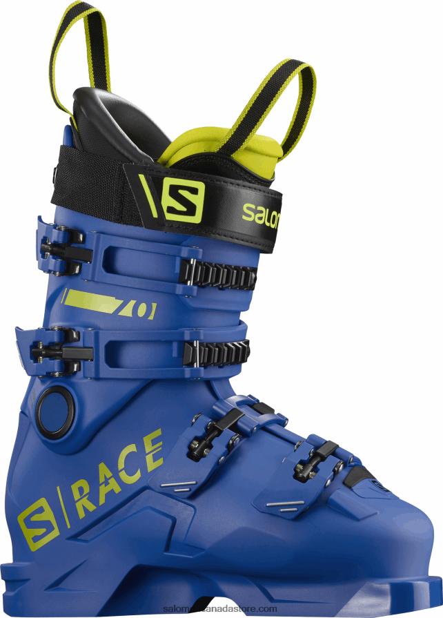 Junior - Kids' Racing Boots - S/Race 70 Salomon Race Blue/Acid Green/Black X6B4FZ1374