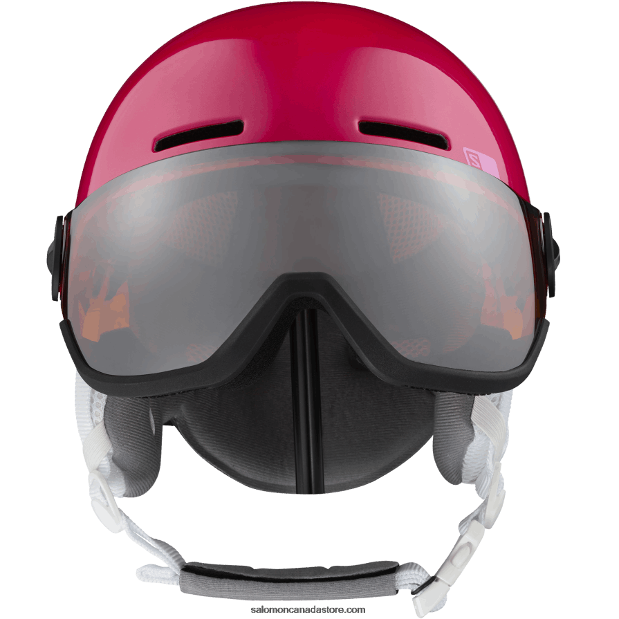 Junior - Kids\' Helmet - Grom Visor Salomon Glossy/Pink X6B4FZ1389