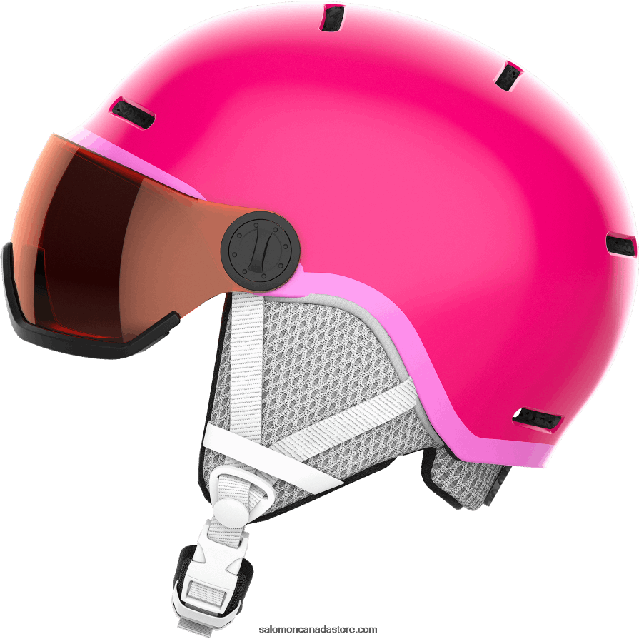 Junior - Kids\' Helmet - Grom Visor Salomon Glossy/Pink X6B4FZ1389