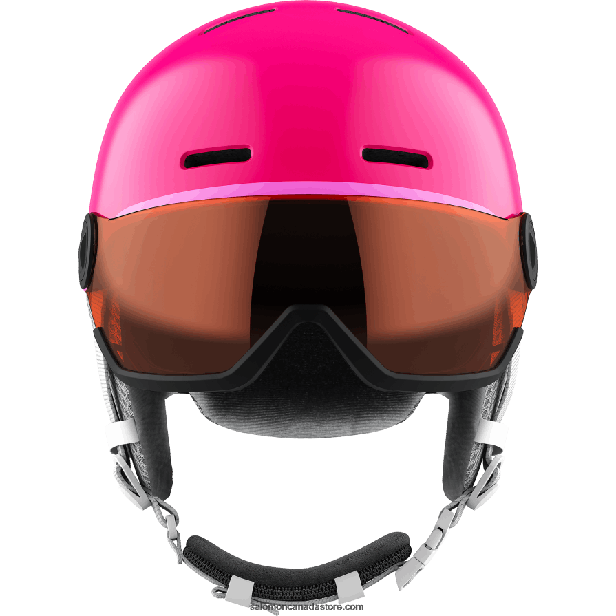 Junior - Kids\' Helmet - Grom Visor Salomon Glossy/Pink X6B4FZ1389