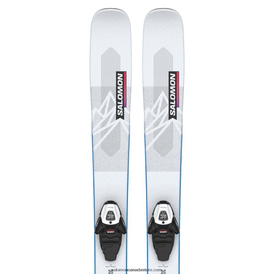 Junior - Kids' Freeride Ski Package - Qst Blank Team (And L6) Salomon Illusion Blue/Red/Process Blue X6B4FZ1367