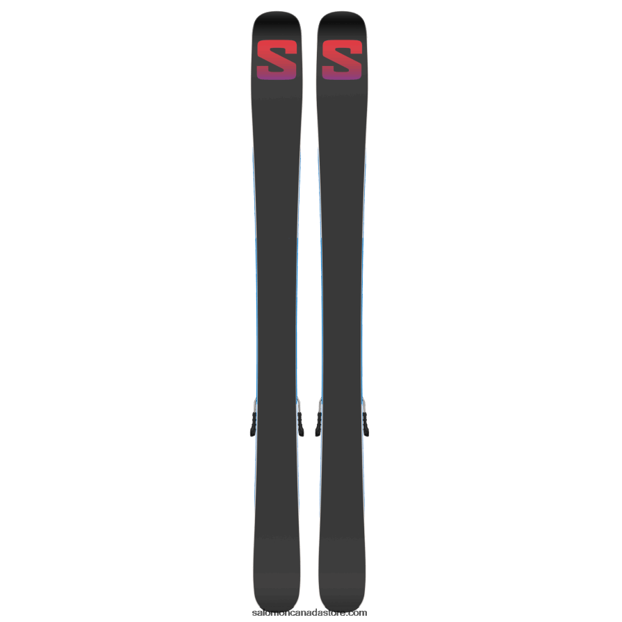 Junior - Kids\' Freeride Ski Package - Qst Blank Team (And L6) Salomon Illusion Blue/Red/Process Blue X6B4FZ1367