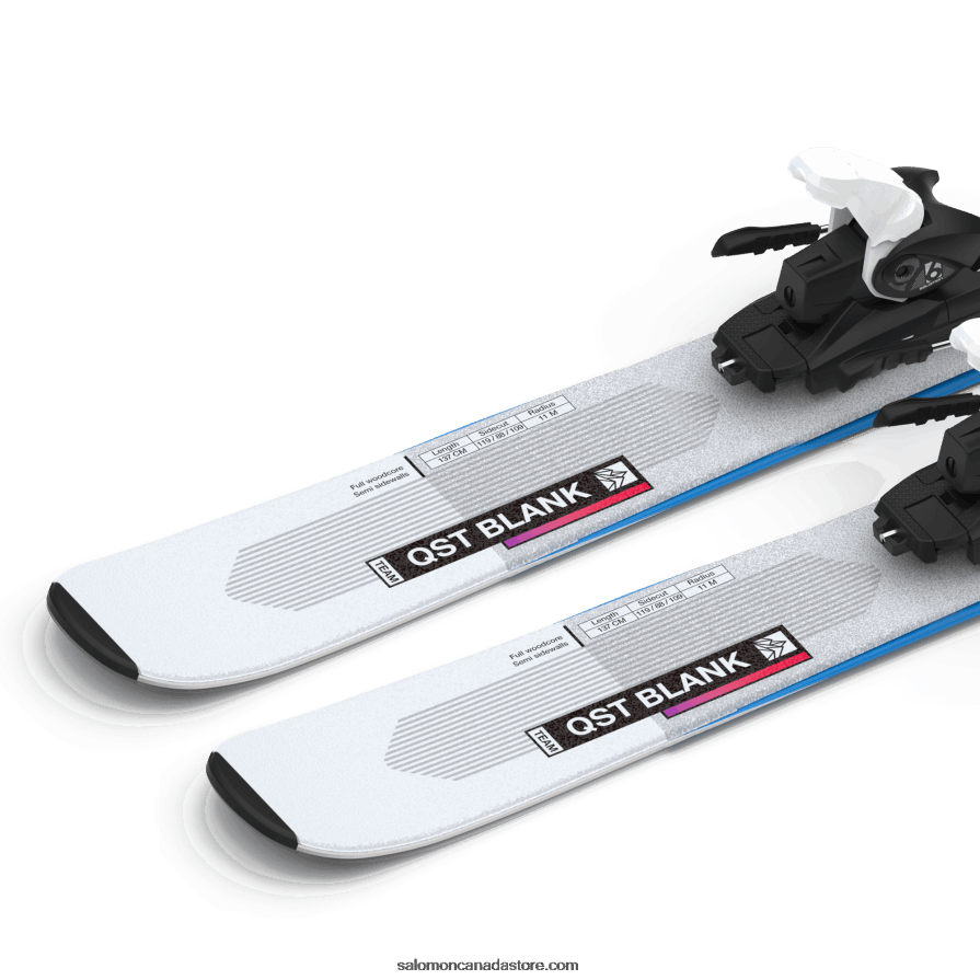 Junior - Kids\' Freeride Ski Package - Qst Blank Team (And L6) Salomon Illusion Blue/Red/Process Blue X6B4FZ1367