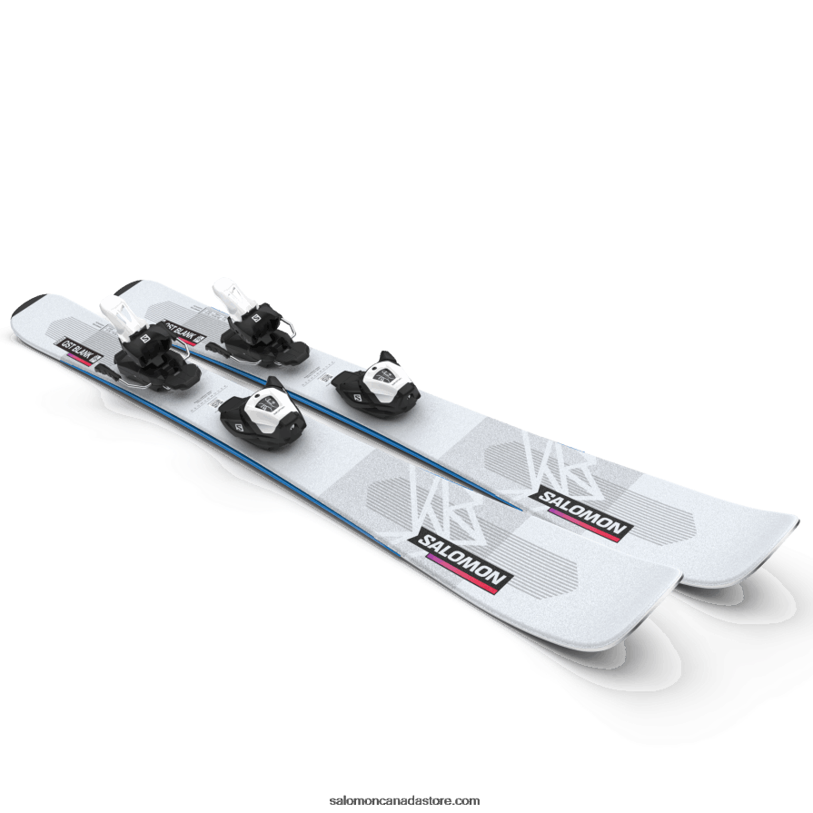 Junior - Kids\' Freeride Ski Package - Qst Blank Team (And L6) Salomon Illusion Blue/Red/Process Blue X6B4FZ1367