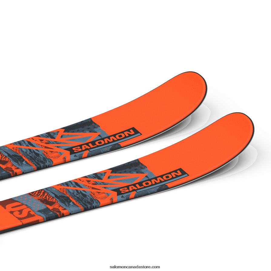 Junior - Kids\' Freestyle Ski Package - Qst Spark S (And C5) Salomon Flame/Copen Blue/Black X6B4FZ1368