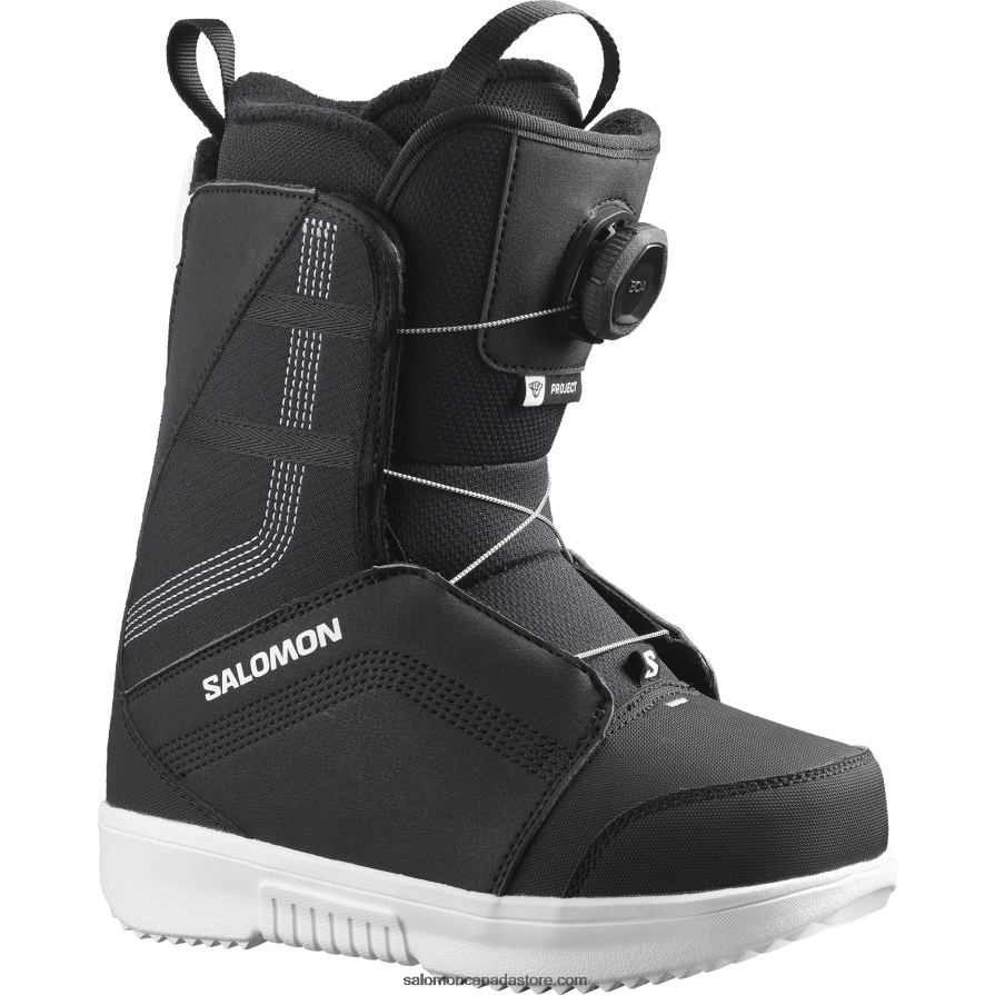 Junior - Kids' Snowboard Boots - Project Boa Salomon Black/White X6B4FZ1404