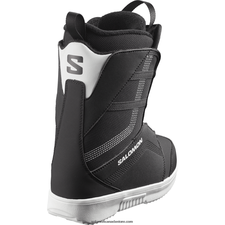 Junior - Kids\' Snowboard Boots - Project Boa Salomon Black/White X6B4FZ1404