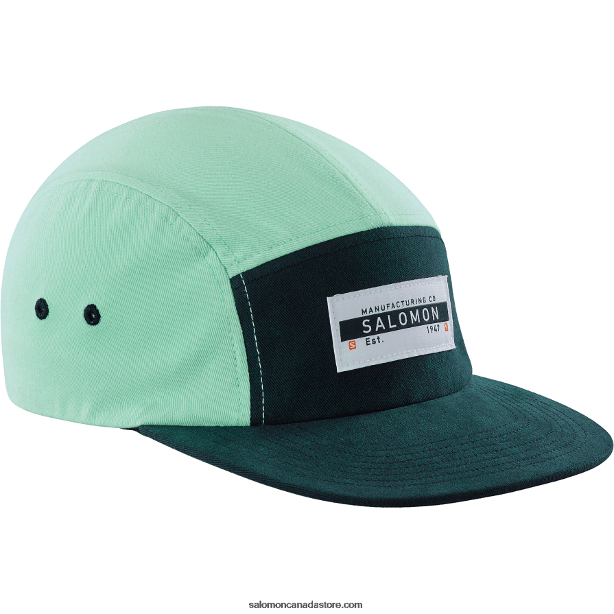 Men's Cap - Five Panel Salomon Beach Glass/Black X6B4FZ451