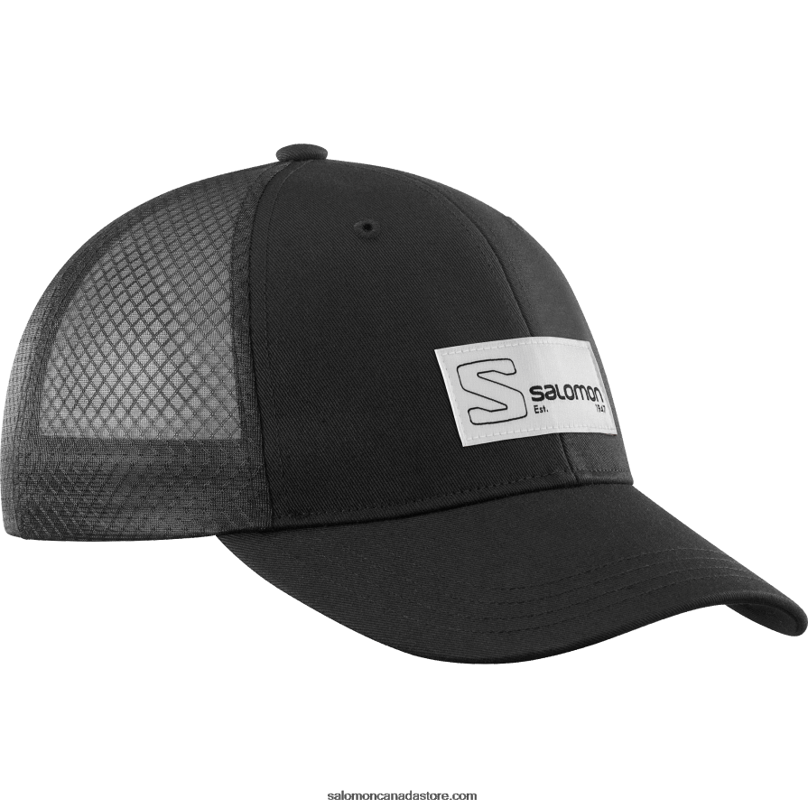 Men's Curved Cap - Trucker Salomon Black X6B4FZ438