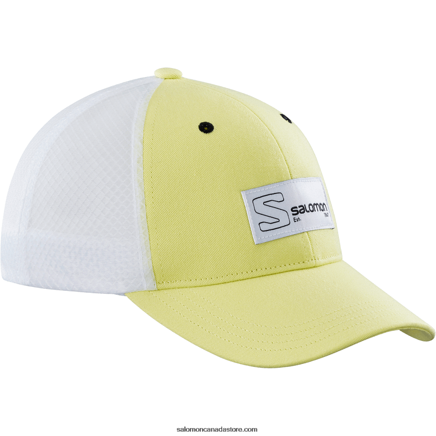Men's Curved Cap - Trucker Salomon Sunny Lime/White X6B4FZ437