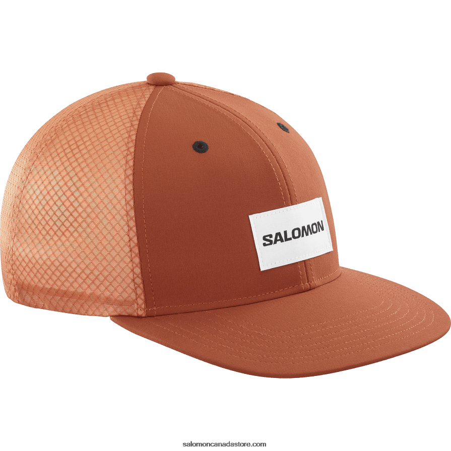 Men's Flat Cap - Trucker Salomon Burnt Henna X6B4FZ420