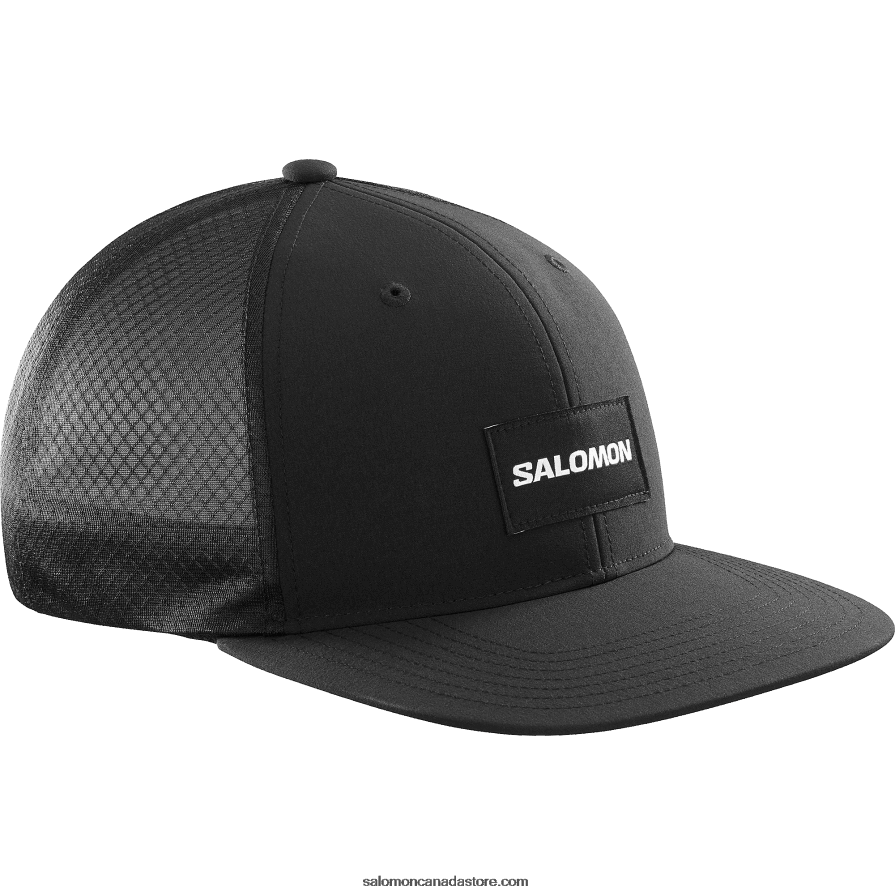 Men's Flat Cap - Trucker Salomon Deep Black X6B4FZ419