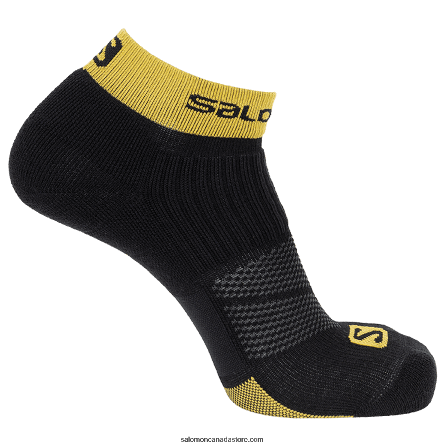 Men\'s Socks - X Ultra Ankle Salomon Black/Saffron X6B4FZ466