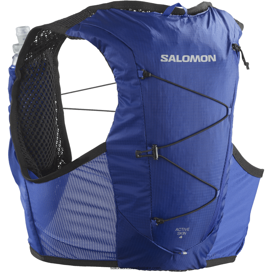 Men\'s Running Vest with flasks included - Active Skin 4 Salomon Surf The Web/Black X6B4FZ332
