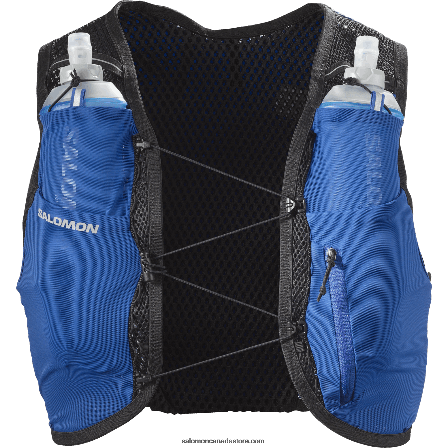 Men\'s Running Vest with flasks included - Active Skin 4 Salomon Surf The Web/Black X6B4FZ332