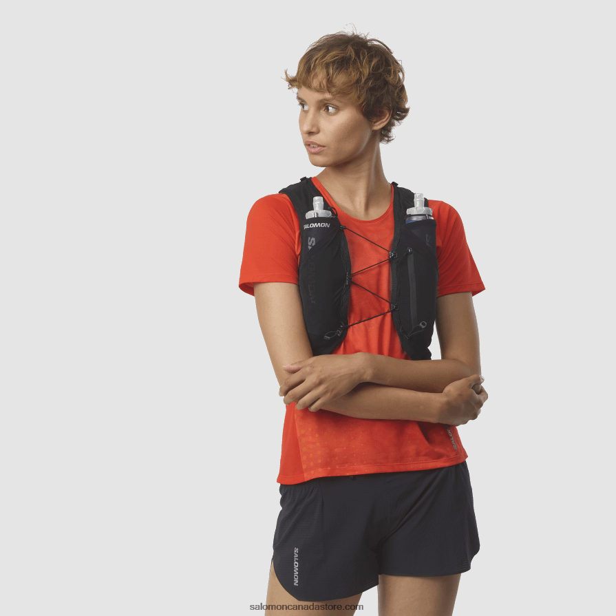 Men\'s Running Vest with flasks included - Adv Skin 5 Salomon Black/Ebony X6B4FZ317