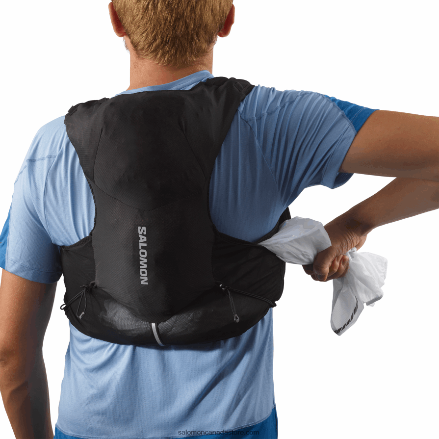 Men\'s Running Vest with flasks included - Adv Skin 5 Salomon Black/Ebony X6B4FZ317