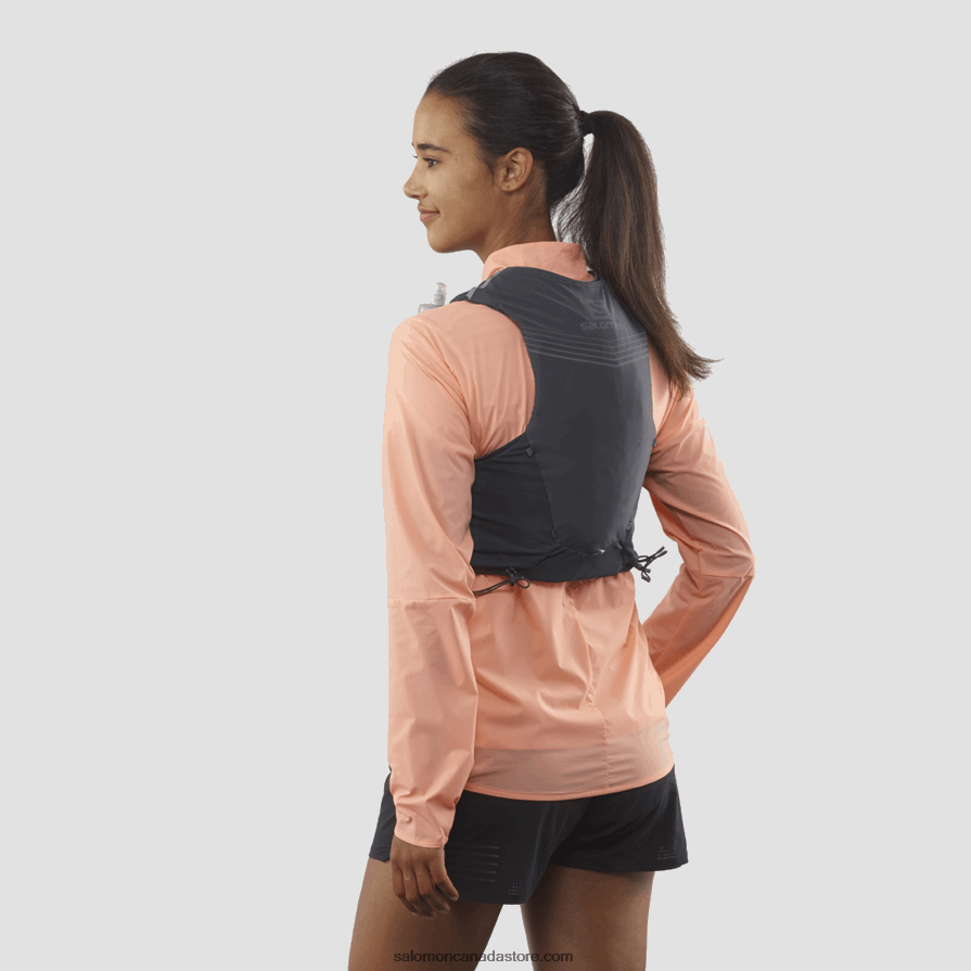 Men\'s Running Vest with flasks included - Adv Skin 5 Salomon Ebony X6B4FZ356