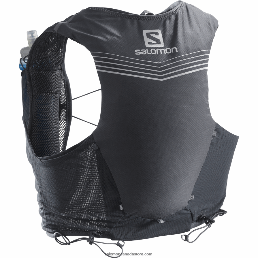 Men\'s Running Vest with flasks included - Adv Skin 5 Salomon Ebony X6B4FZ356