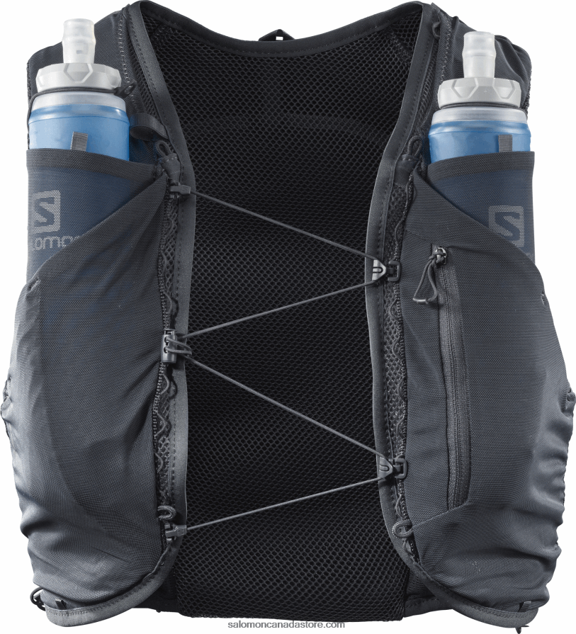 Men\'s Running Vest with flasks included - Adv Skin 5 Salomon Ebony X6B4FZ356