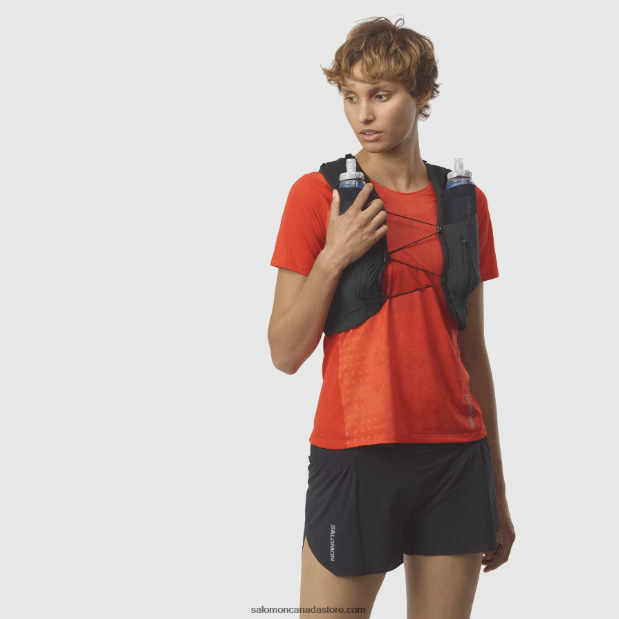 Men\'s Running Vest with flasks included - Sense Pro 10 Salomon Black/Ebony X6B4FZ341