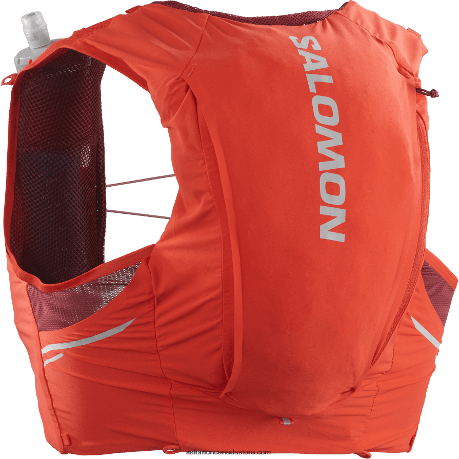 Men\'s Running Vest with flasks included - Sense Pro 10 Salomon Fiery Red/Ebony/Cabernet X6B4FZ342