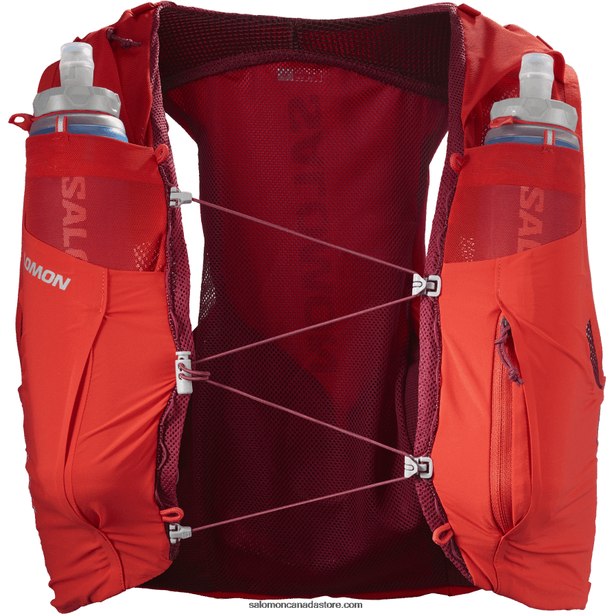 Men\'s Running Vest with flasks included - Sense Pro 5 Salomon Fiery Red/Ebony/Cabernet X6B4FZ339