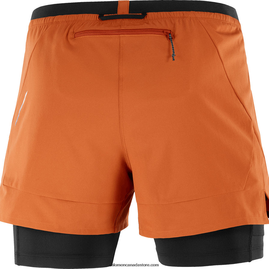 Men\'s Shorts - Cross 2In1 Salomon Burnt Ochre/Deep Black X6B4FZ279