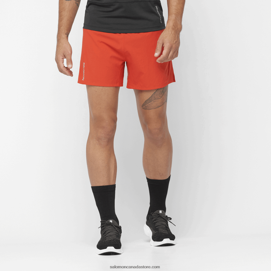 Men's Shorts - Cross 5 Salomon Fiery Red X6B4FZ275