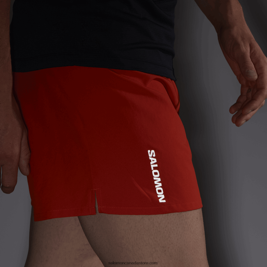 Men\'s Shorts - Cross 5 Salomon Fiery Red X6B4FZ275