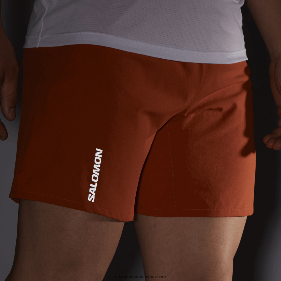 Men\'s Shorts - Cross 7 Salomon Burnt Ochre X6B4FZ265