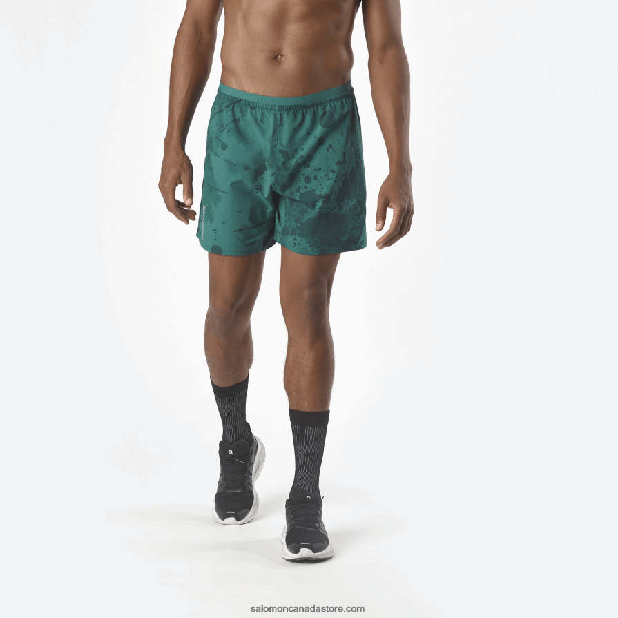 Men's Shorts - Cross 7 Salomon Pacific/Ao/Ponderosa Pine X6B4FZ296