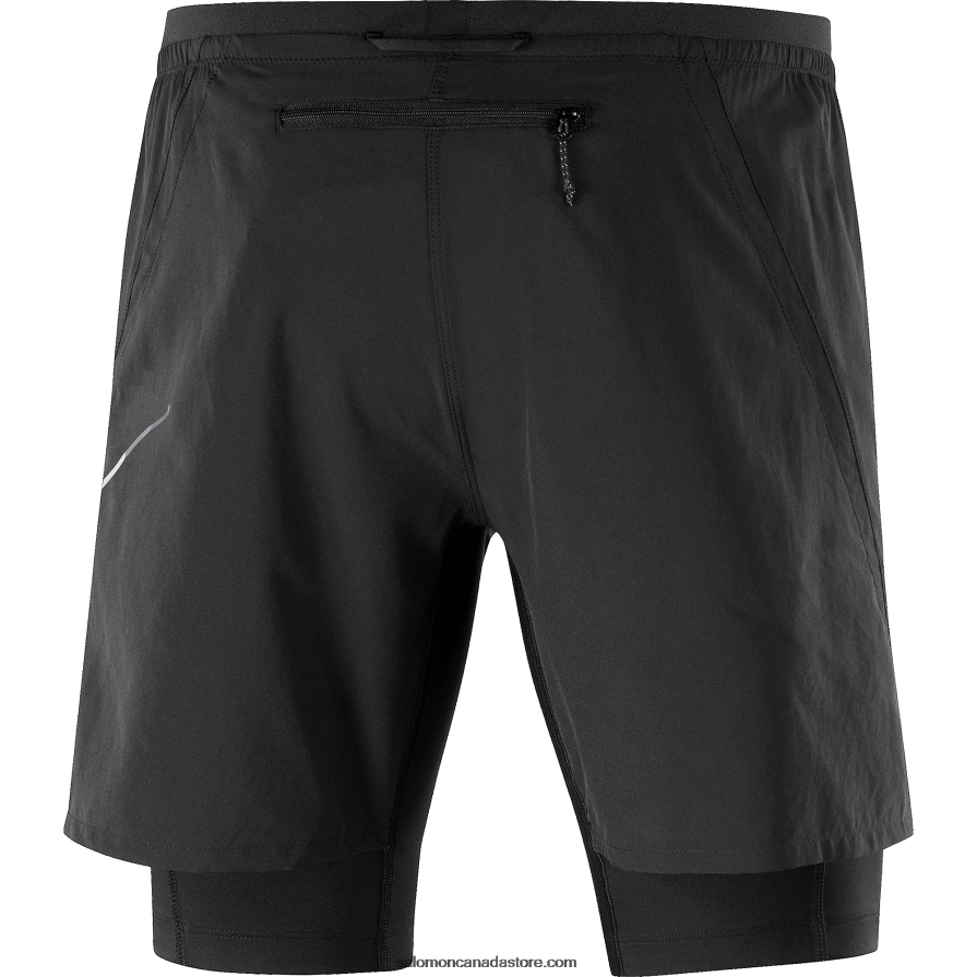 Men\'s Shorts - Cross Twinskin Salomon Black X6B4FZ300