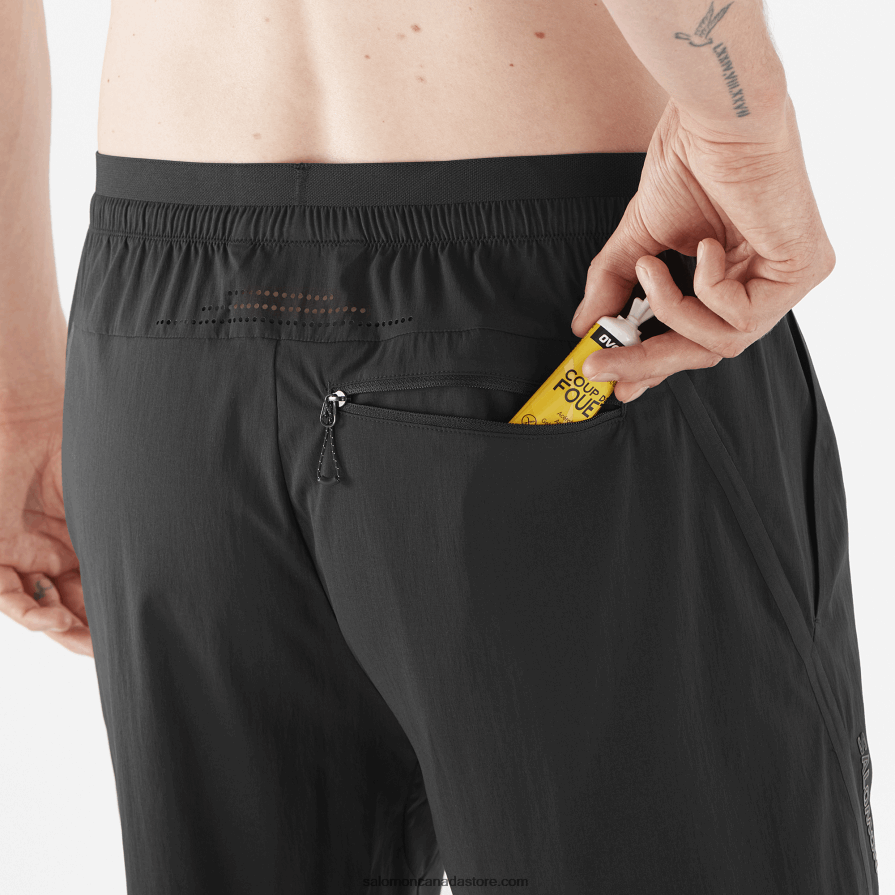 Men\'s Shorts - Runlife Salomon Deep Black X6B4FZ261