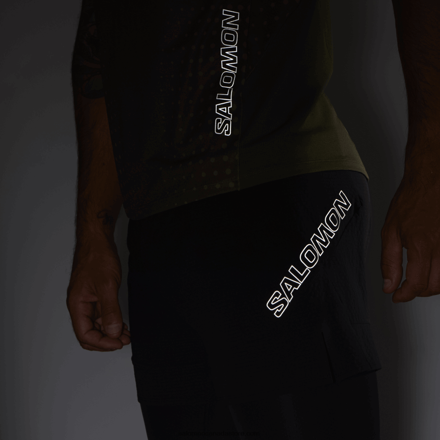 Men\'s Shorts - Sense Aero 2In1 Salomon Deep Black X6B4FZ292