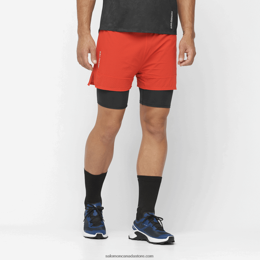 Men's Shorts - Sense Aero 2In1 Salomon Fiery Red X6B4FZ293