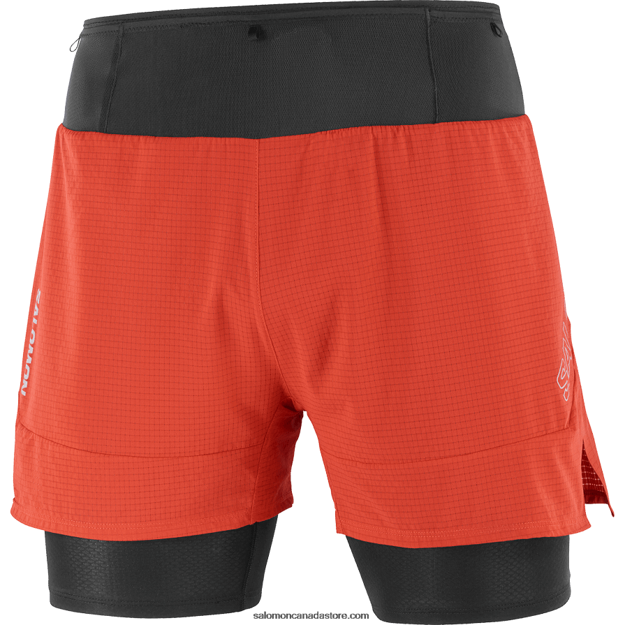 Men\'s Shorts - Sense Aero 2In1 Salomon Fiery Red X6B4FZ293