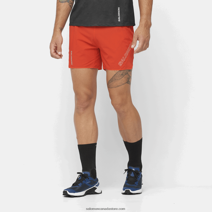 Men's Shorts - Sense Aero 5 Salomon Fiery Red X6B4FZ291
