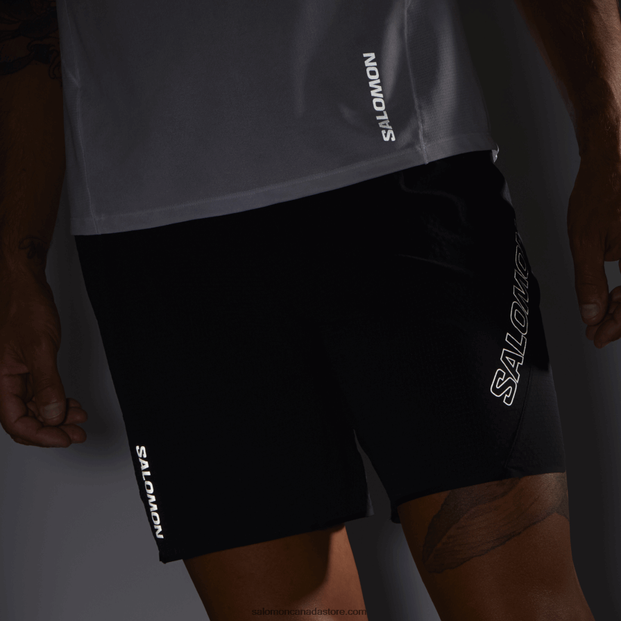 Men\'s Shorts - Sense Aero 7 Salomon Deep Black X6B4FZ285