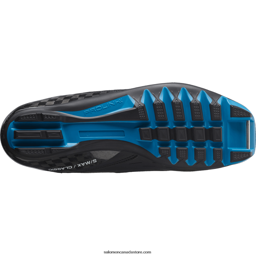 Men\'s Classic Nordic Boots - S/Max Carbon Classic Mv Salomon Black/Process Blue X6B4FZ693